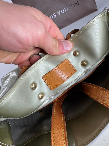 Vintage Louis Vuitton Vernis Leather Shopper Bag Blue Silver