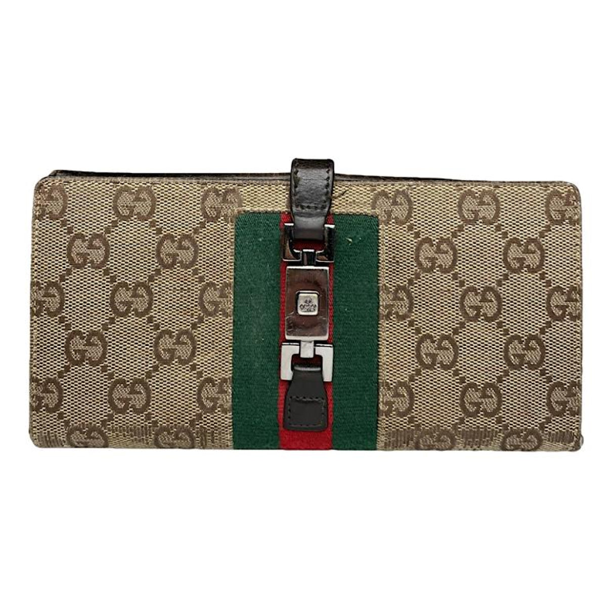 Gucci Jackie Vintage Beige Cotton Wallet image 1