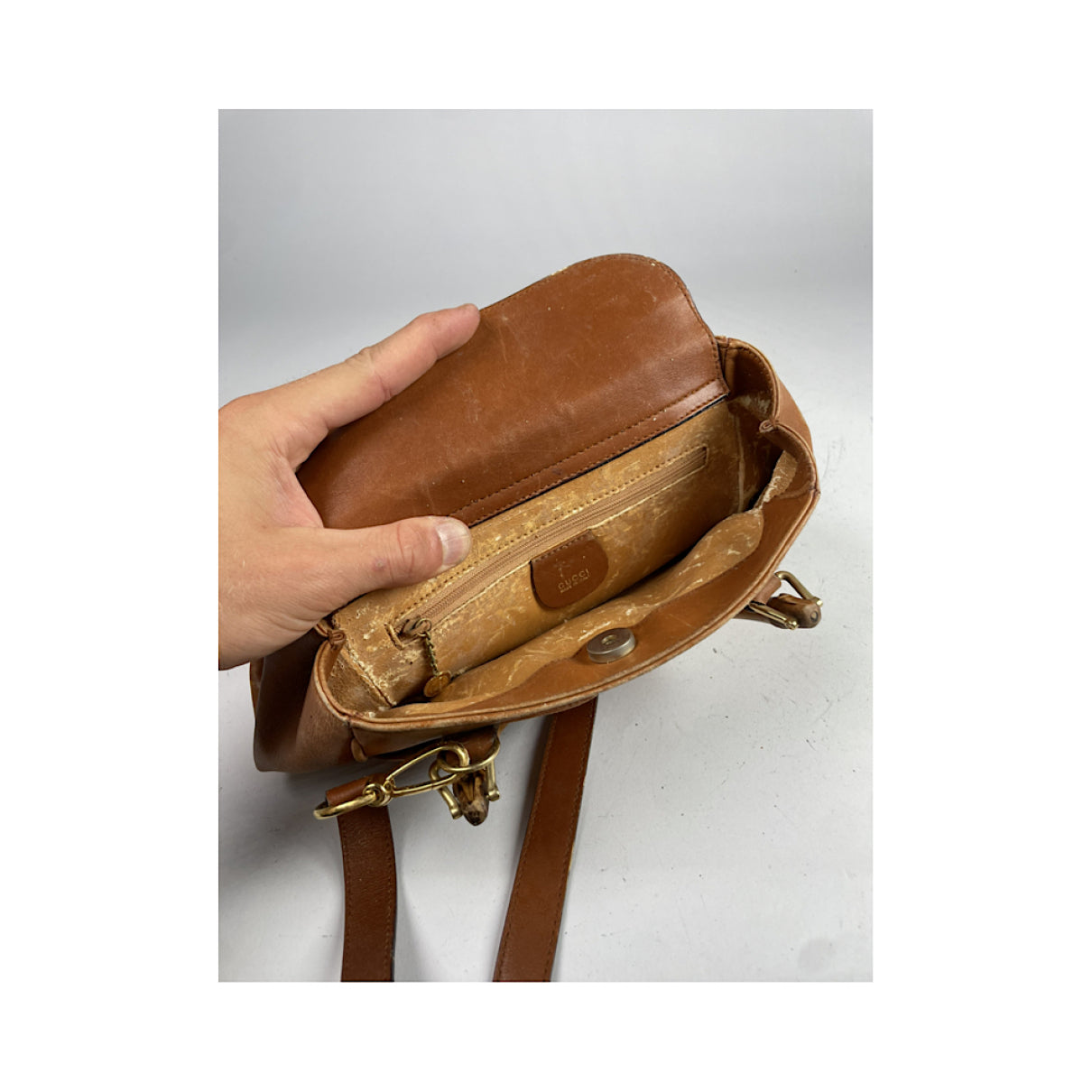 Gucci Convertible Bamboo Top Handle  Brown Leather Handbag image 2