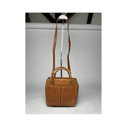 Gucci Convertible Bamboo Top Handle  Brown Leather Handbag image 5