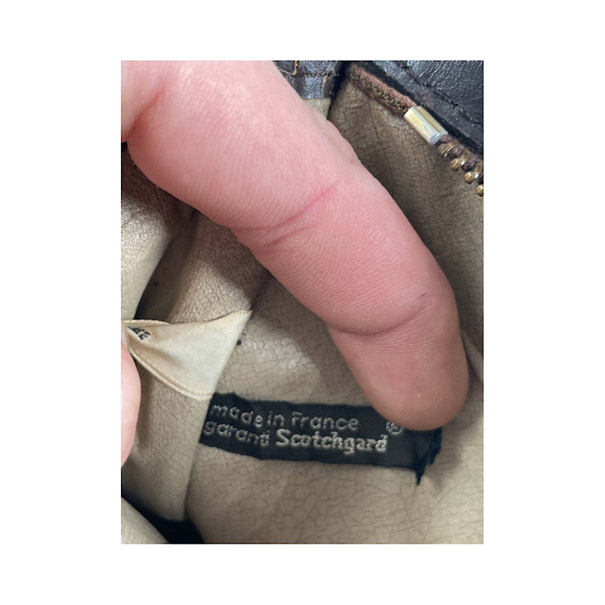 Dior Saddle Brown Cotton Clutch Bag image 5