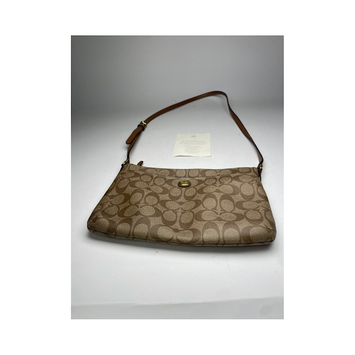 Coach Signature Sufflette Brown Leather Handbag image 4