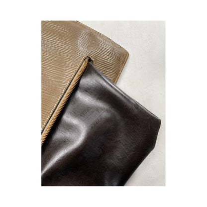 Fendi Baguette Brown Leather Clutch Bag image 2