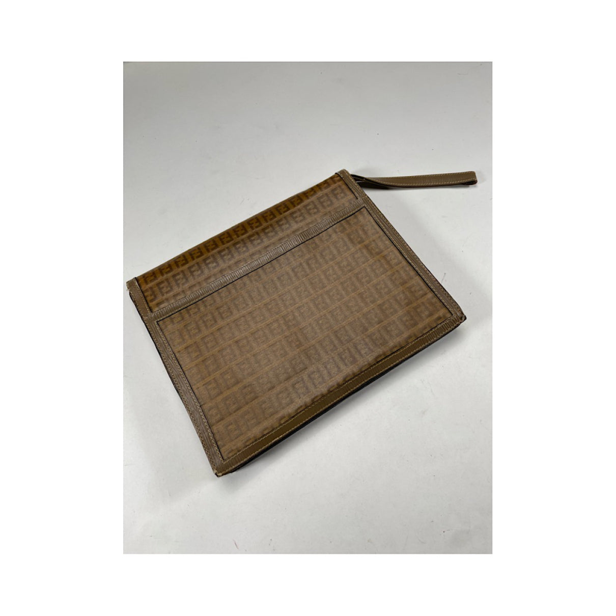 Fendi Baguette Brown Leather Clutch Bag image 3