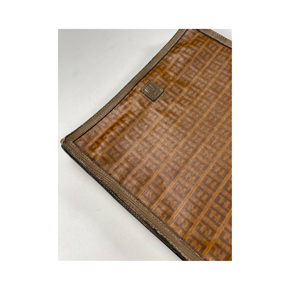 Fendi Baguette Brown Leather Clutch Bag image 4