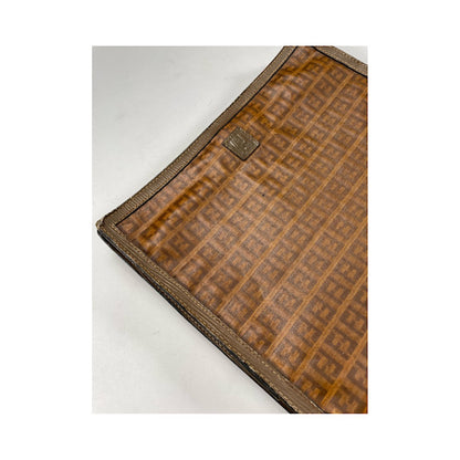 Fendi Baguette Brown Leather Clutch Bag image 4