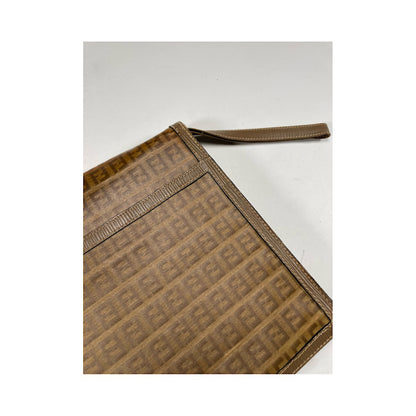 Fendi Baguette Brown Leather Clutch Bag image 5