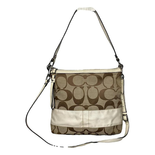 Coach Signature Sufflette Beige Cotton Handbag image 1