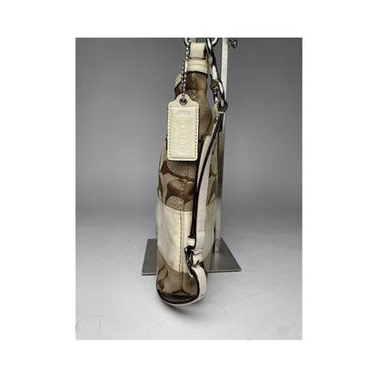 Coach Signature Sufflette Beige Cotton Handbag image 2