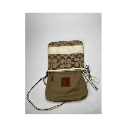 Coach Signature Sufflette Beige Cotton Handbag image 3