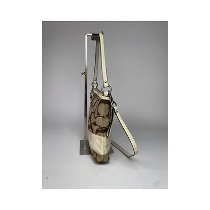 Coach Signature Sufflette Beige Cotton Handbag image 5