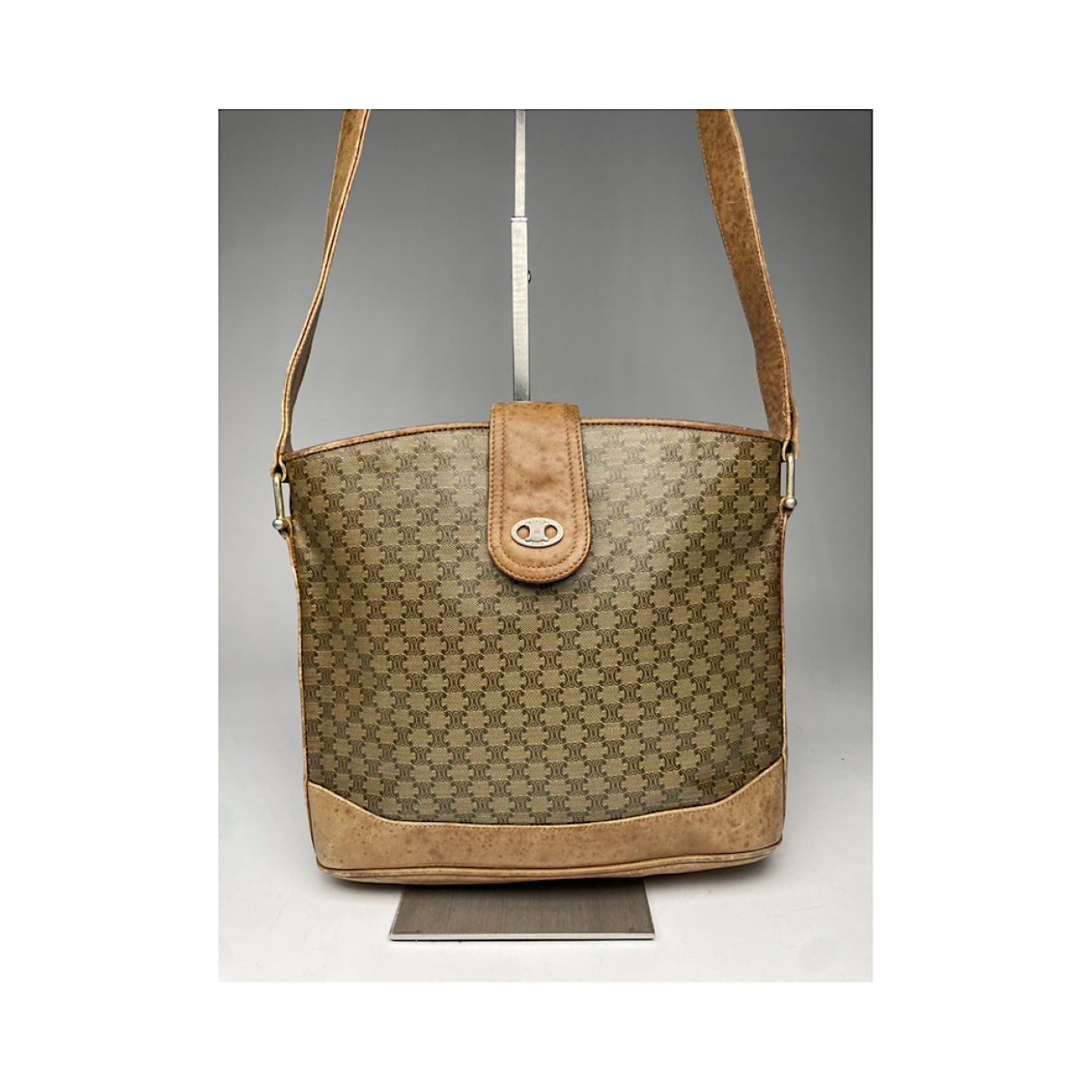 Celine SAC SEAU Brown Leather Handbag image 3