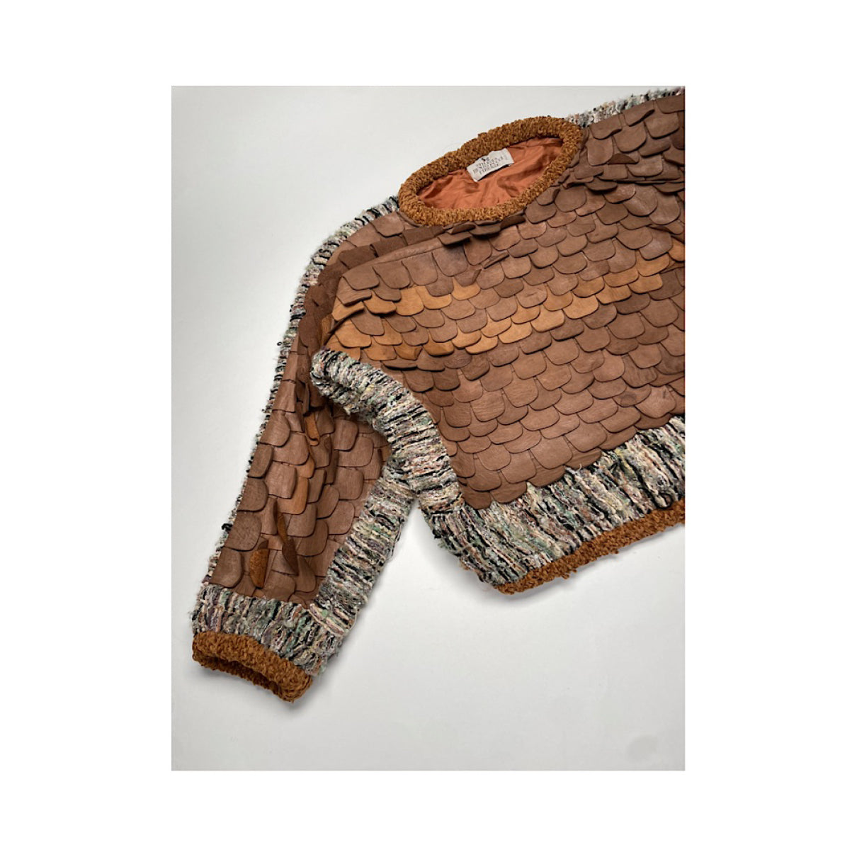 Emilio Pucci Brown Leather Knitwear image 4
