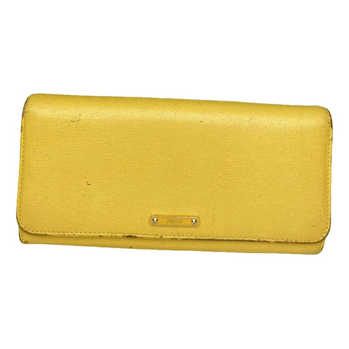 Fendi Yellow Leather Wallet image 1