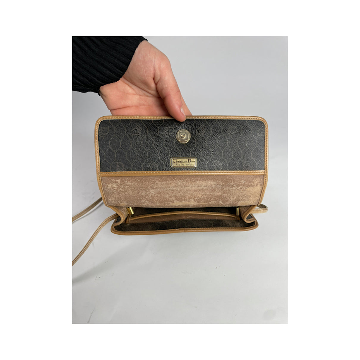 Dior Saddle Trio Black Leather Handbag image 3