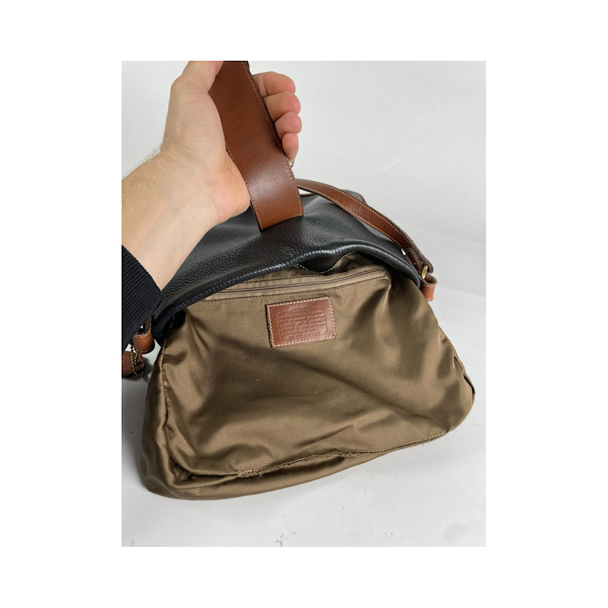 Coach Signature Sufflette Black Leather Handbag image 2