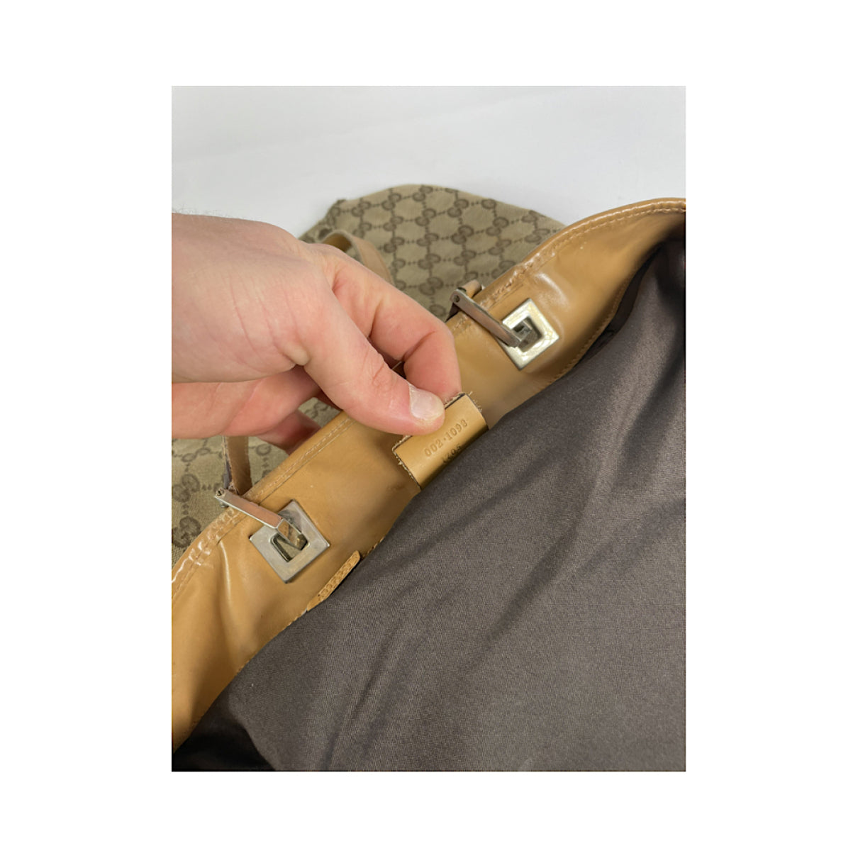 Gucci Jackie Vintage  Beige Cotton Handbag image 3