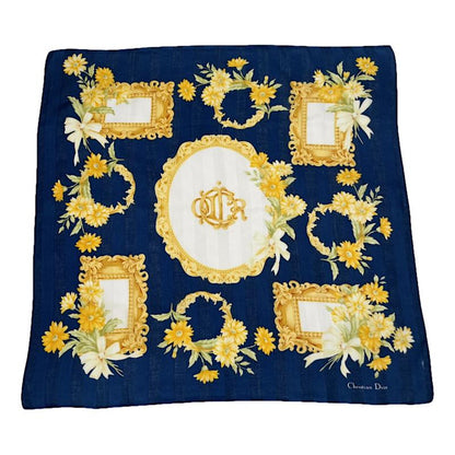 Dior Mitzah ABCDior Blue Silk Scarf image 1