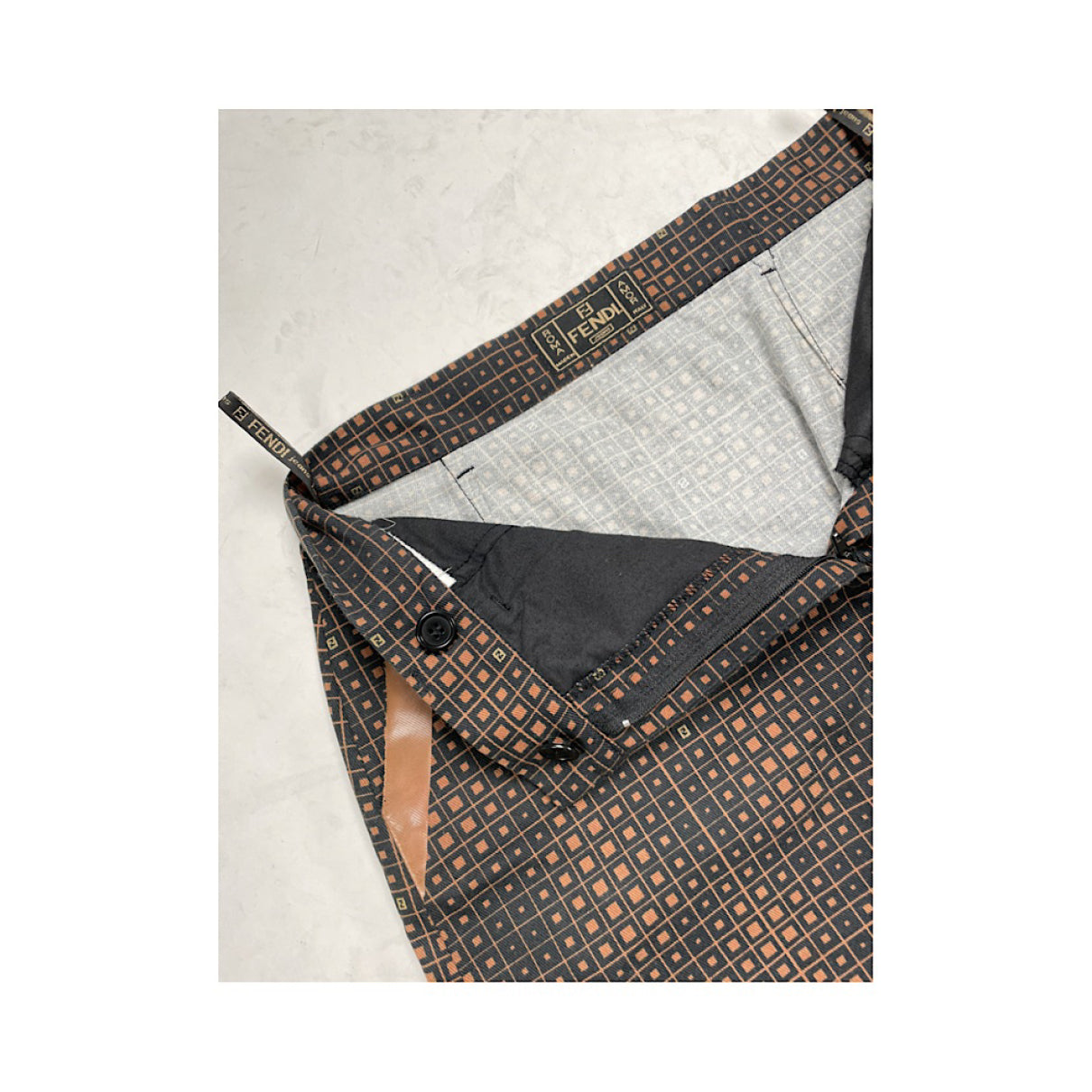 Fendi Brown Cotton Skirt image 5