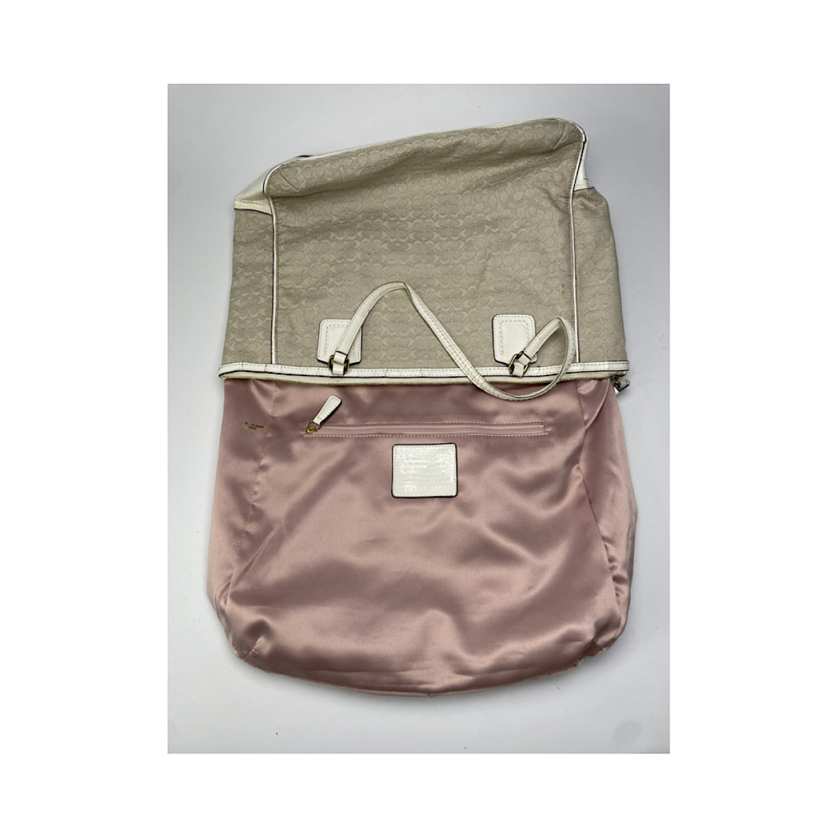 Coach Signature Sufflette White Cotton Handbag image 2