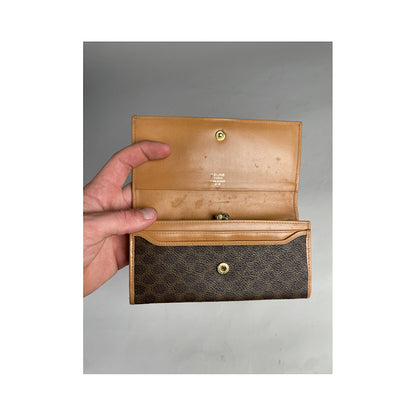 Celine Triomphe Brown Leather Wallet image 4