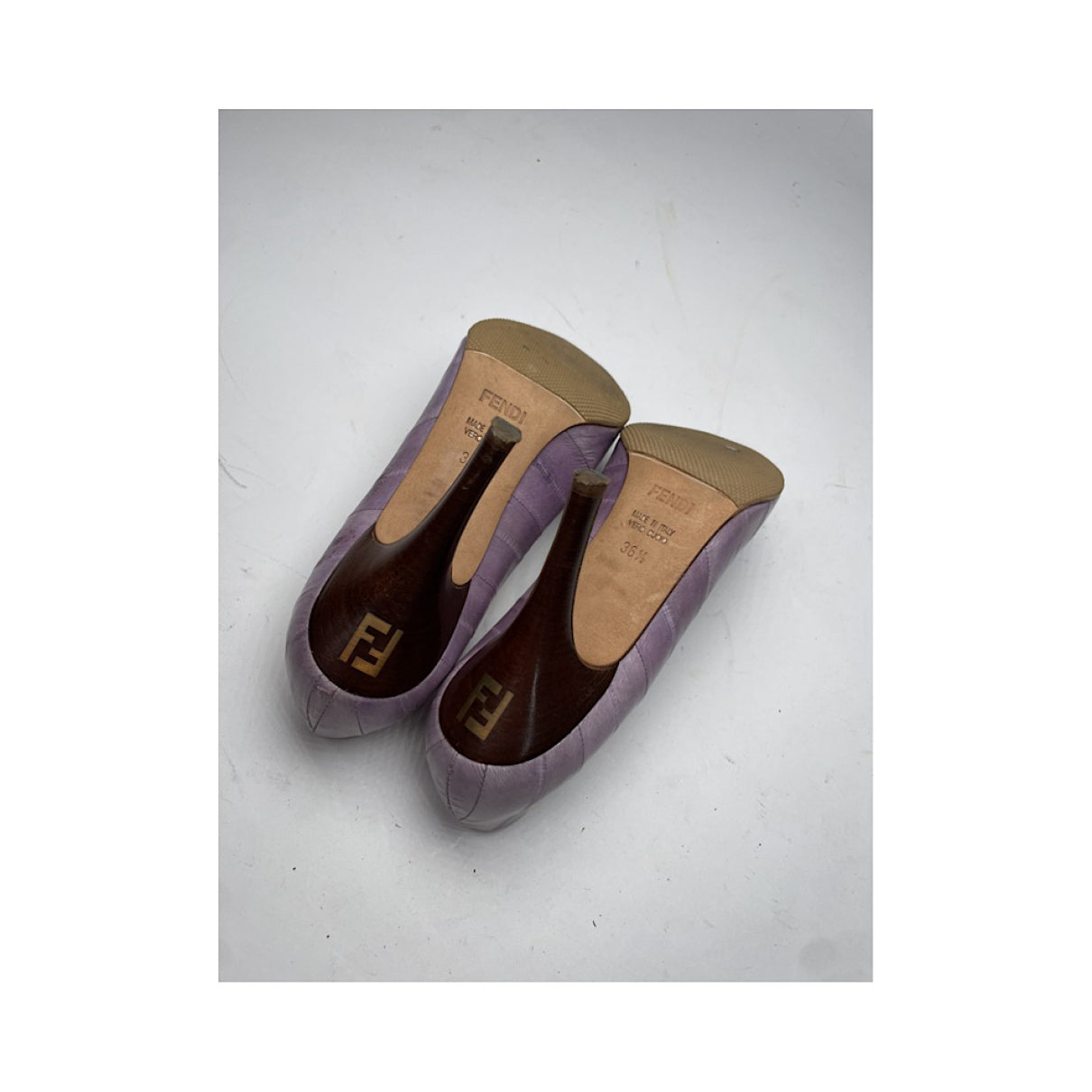 Fendi FFreedom Purple Leather Heel image 5