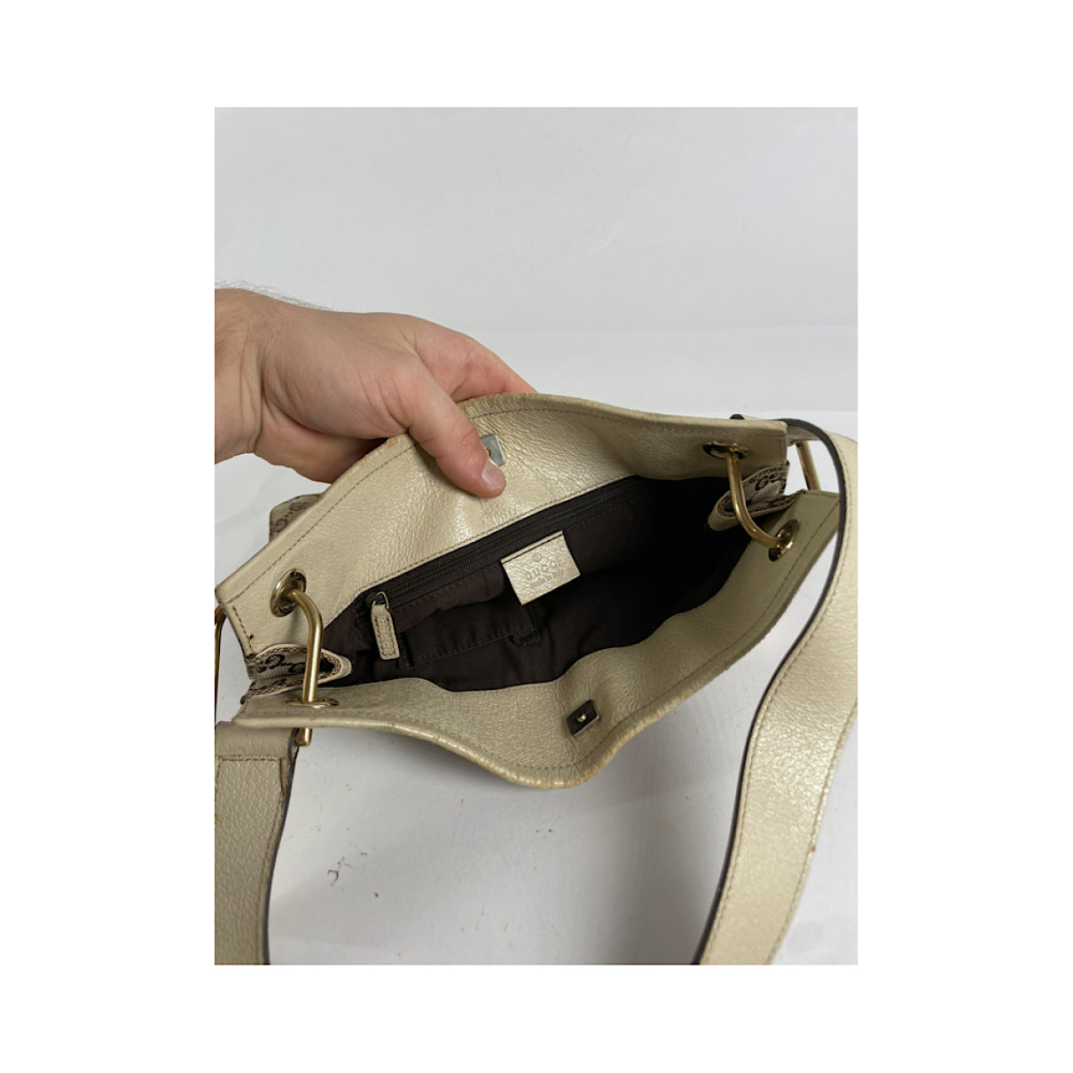 Gucci Jackie Vintage  Beige Cotton Handbag image 2