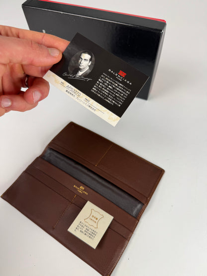 Vintage Balenciaga Leather Card Holder / ID Holder Brown New