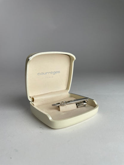 Vintage Courreges Tie / Money Clamp Silver