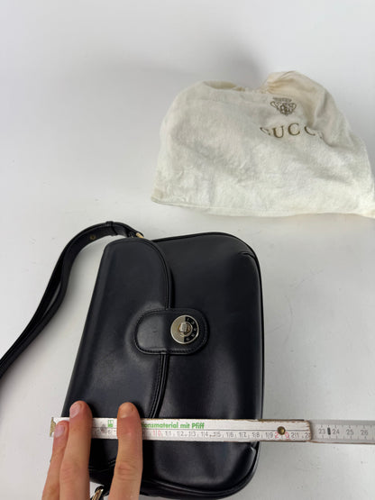 Vintage Gucci 2 Way Leather bag black