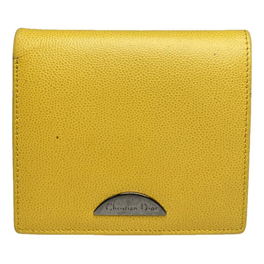Dior Yellow Leather Wallet image 1