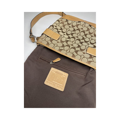 Coach Signature Sufflette Brown Leather Handbag image 4