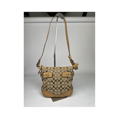 Coach Signature Sufflette Brown Leather Handbag image 5