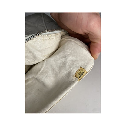 Chanel Mademoiselle Silver Cotton Handbag image 4