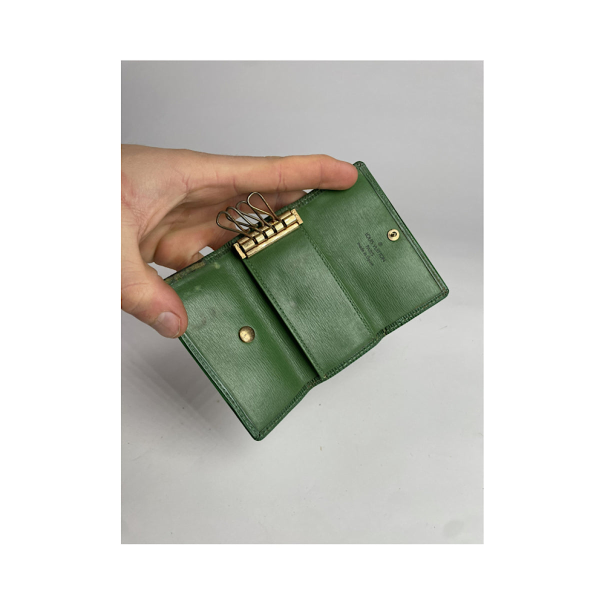 Louis Vuitton Lockme Green Leather Purse image 5