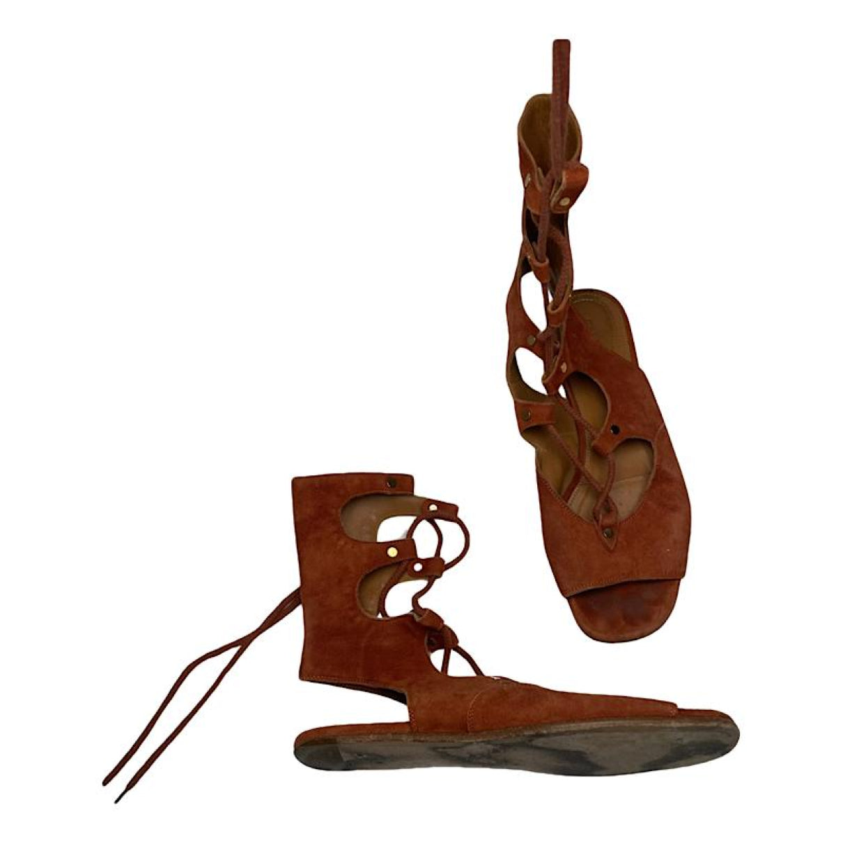 Chloé Victoria Orange Leather Sandal image 1