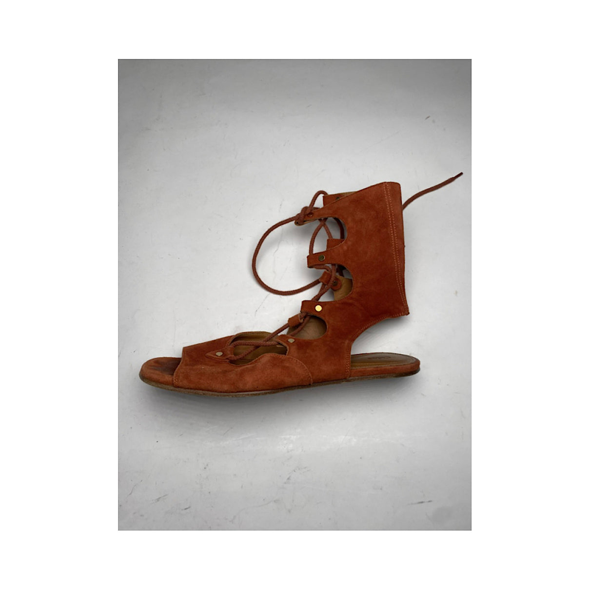 Chloé Victoria Orange Leather Sandal image 3