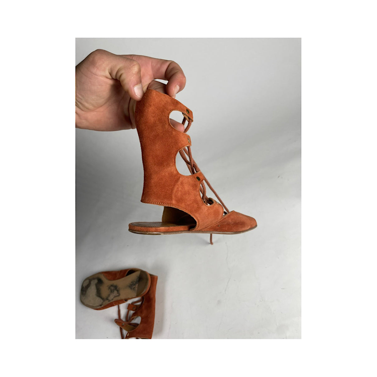 Chloé Victoria Orange Leather Sandal image 5