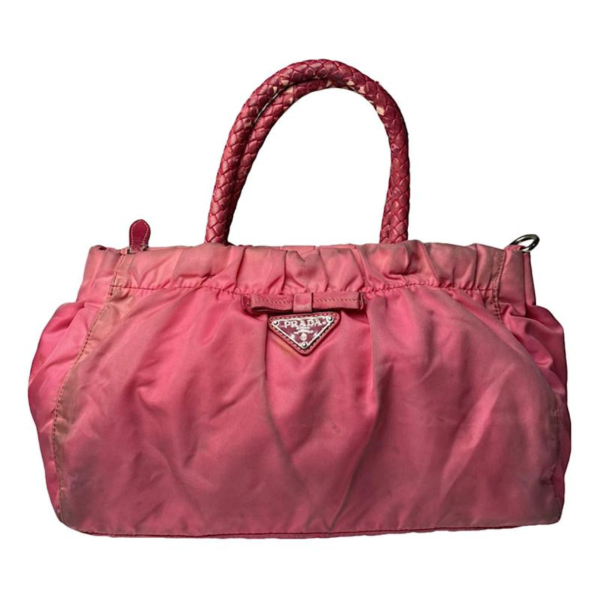 Prada Pink Polyester Handbag image 1