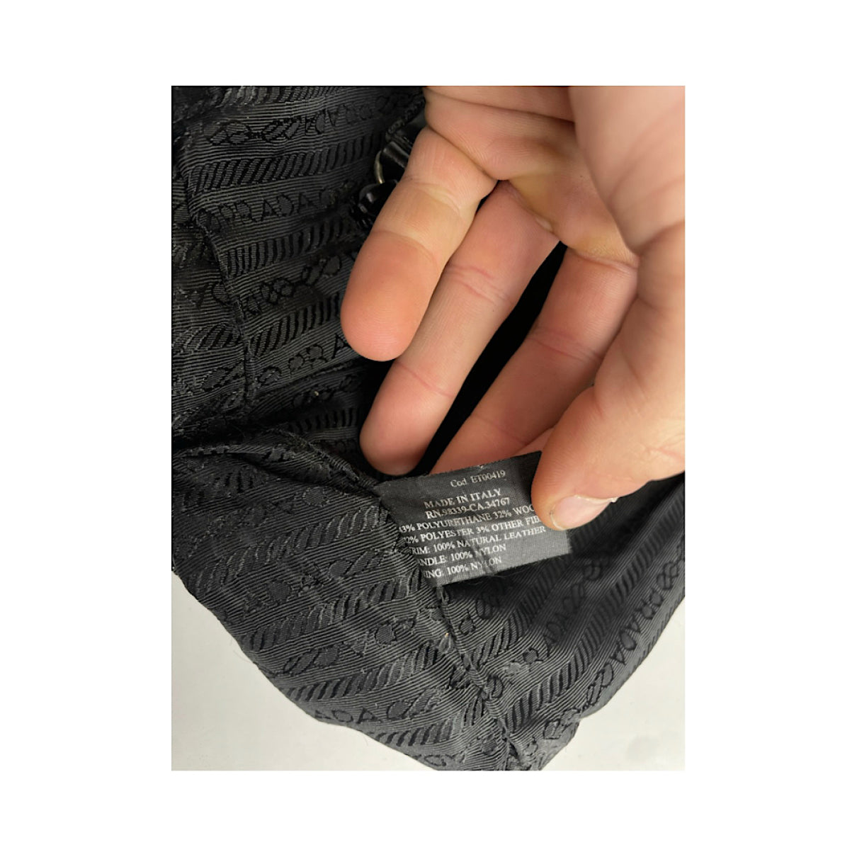 Prada Grey Cotton Handbag image 3