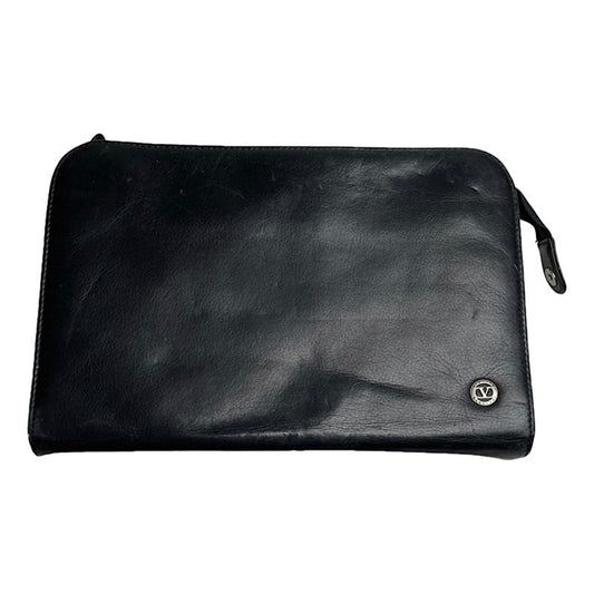 Valentino Garavani Glam Lock Black Patent Leather Clutch Bag image 1