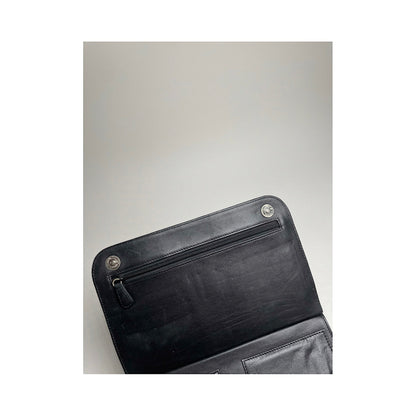 Valentino Garavani Glam Lock Black Patent Leather Clutch Bag image 5