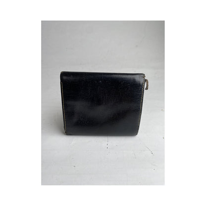 Celine Triomphe Black Leather Wallet image 2