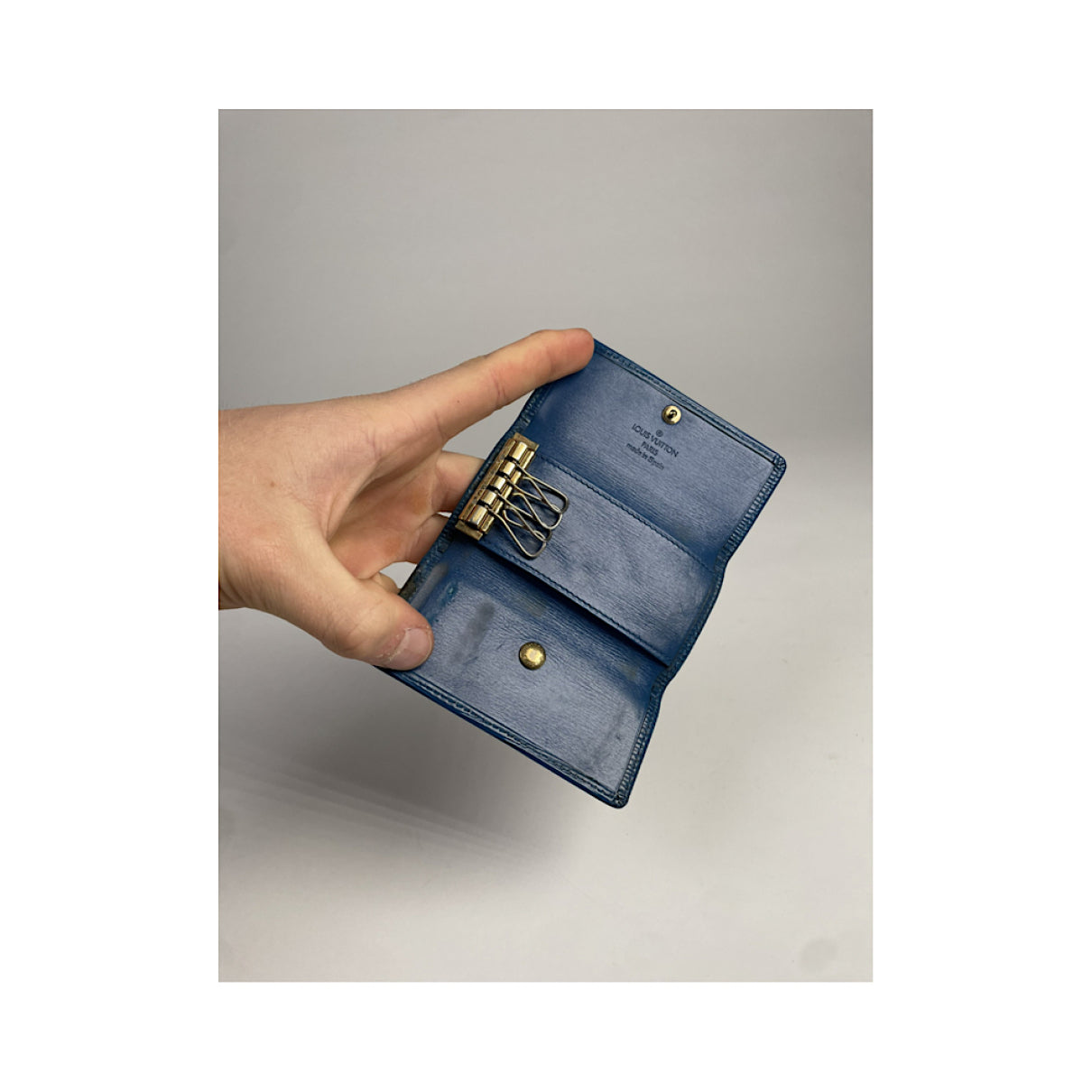 Louis Vuitton Lockme Blue Leather Purse image 2