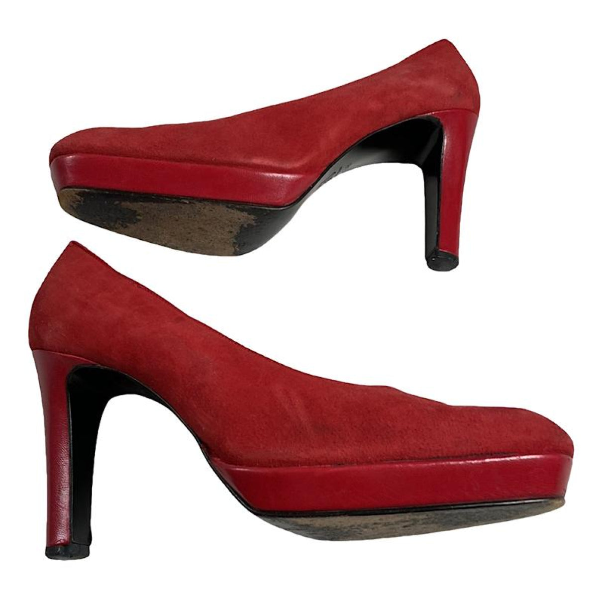 Fendi Red Suede Heel image 1