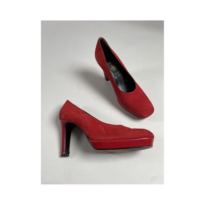 Fendi Red Suede Heel image 3
