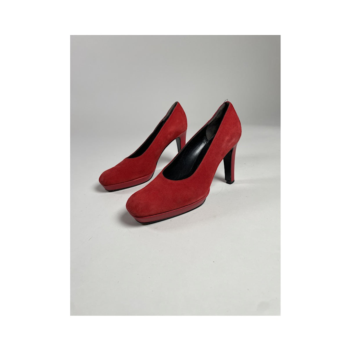 Fendi Red Suede Heel image 4