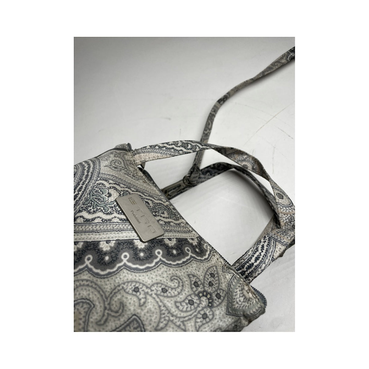 Etro Silver Polyester Handbag image 5
