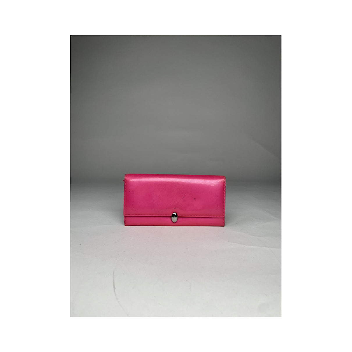Dior Lady Dior Pink Patent Leather Wallet image 3