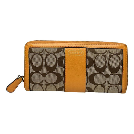 Coach Cartable mini sierra Orange Leather Wallet image 1